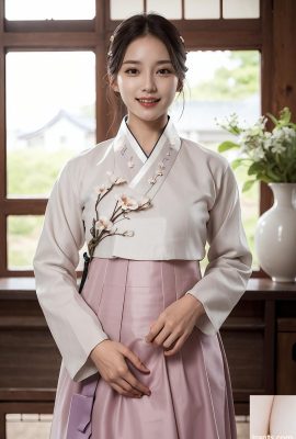 AI-generated beauties ~ Korean beauties wearing Hanbok