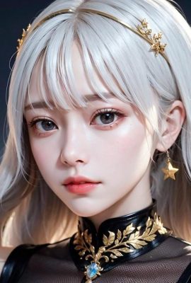 AI generated beauty~ Blonde princess at castle
