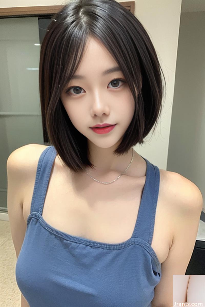 AI generated beauty ~ cute girl with short hair Jrants Pictures 