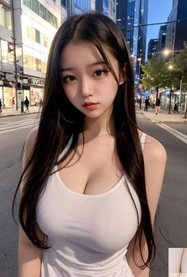 AI generated beauty~Street, girlfriend