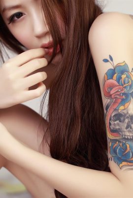 Super spicy tattoo Taiwanese girl ~ beautiful nude looming! (20P)