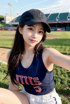 AI generated beauties~Baseball girls Play on!