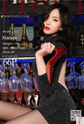 (Ligui Internet Beauty) 20180421 Model Beautiful legs in black stockings in Xiao Ge’s bar (67P)