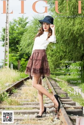 (LiGui Internet Beauty) 20171213 Model Sitong’s beautiful legs with shredded pork beside the railway track (55P)
