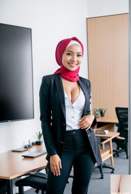 Hijabi coworker