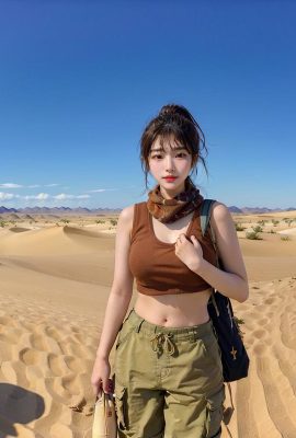 AI generation ~ NATSUNE_AI-Desert Oasis (Desert Greenshu)