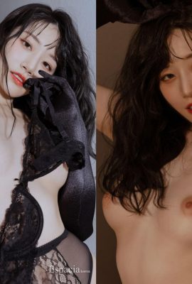 Photos of Hebei Caihua in black stockings, “super erotic lingerie” with hazy and lustful eyes (49P)