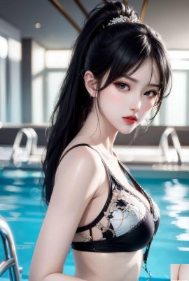 (AI beauty) uncensored – Pool Side Hot Babe