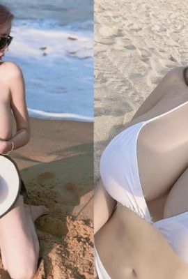 The most powerful Barbie-faced beauty “Yuan Xin” has an intoxicating S-curve on the beach, showing off her arrogant and beautiful breasts, and she doesn't know what to do when she sees her eyes (44P)