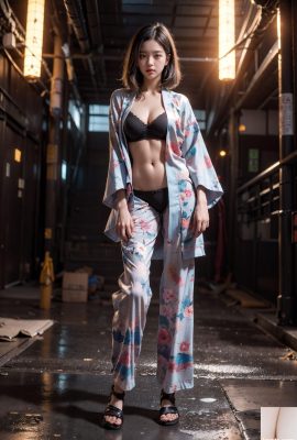 Kimono Girl in Urban Real