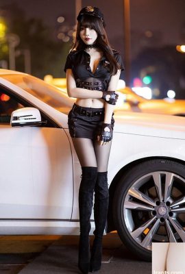 Beautiful policewoman Zhizhi in short skirt and black stockings is passionately trained (50P)