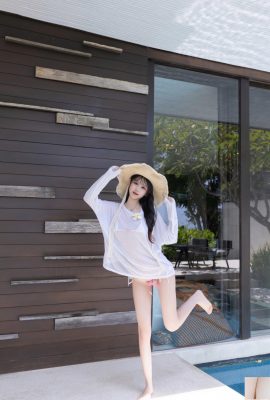 Xie Xiaoan white swimsuit (101P)