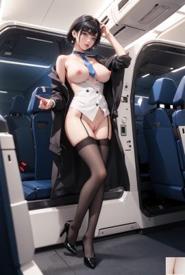 Sexy Pure Desire Stewardess (AI Generated)