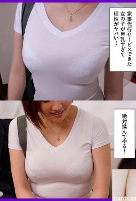 Azu Amatsuki: A big-boobed older sister who came to work as a housework service! Sucking her plump breasts.. (21P)