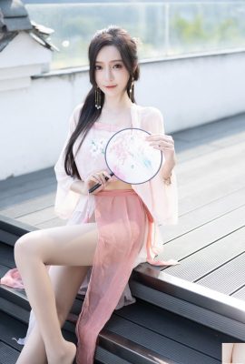 Wang Xinyao Yanni pink costume fun (100P)