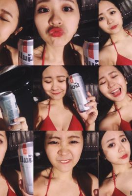 A beautiful girl with 34E breasts ~ Quanquan (Guo Yanling) ~ Wearing a bikini while soaking in the hot springs and drinking in an Icelandic hotel? (? Super comfortable (38P)