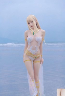 (Internet celebrity COSER) Likelihood Yuno Shimizu – Mary Rose White Swimwear (33P)