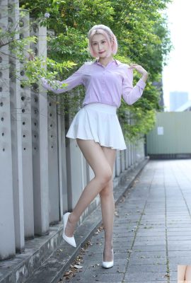 (Beauty Legs Extra) Long-legged beauty model Wang Hong and white short skirt and high heels with beautiful legs (77P)