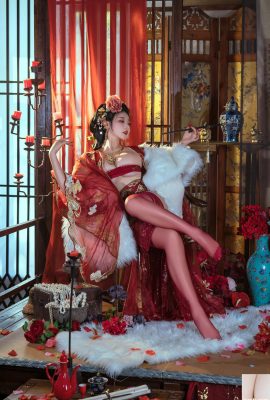 Coser beauty Yunxi Xi Naitao & Naixijiang nice brothel romance theme sexy sisters classical dress master shows plump figure seductive photo