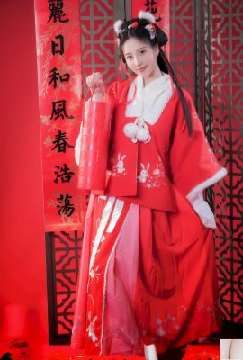 Online beauty Nnian red classical clothing auspicious and festive theme photo of the Year of the Dragon (14P)