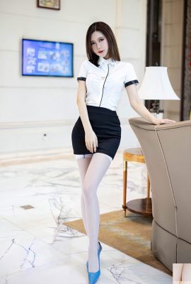 Kirika Carina’s sexy white silk high-end hip-packing skirt seduces beautiful housekeeper’s coquettish pose (19P)