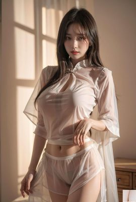 *PATREON* (LAIKA) Printed Transparent Cheongsam