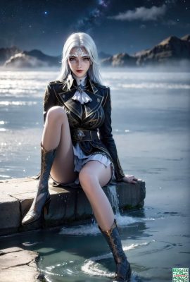 (AI Generated) The peerless Tangmen Ling Luochen white hair 3