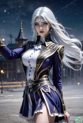 (AI Generated) The peerless Tangmen Ling Luochen white hair 2