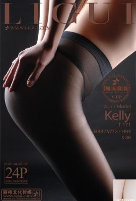 (LiGui Internet Beauty) LiGui has a rare beautiful picture of Xiao Ding’s black silk in the sky Kelly (25P)