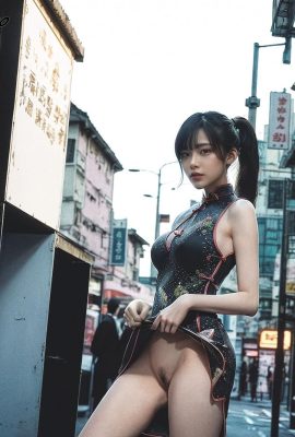 badbro_hong kong street cheongsam peeing