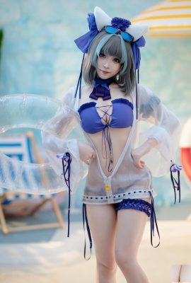 (Online collection) Bangni Bonnie cosplay Cheshire Swimsuit – Azur Lane (86P)